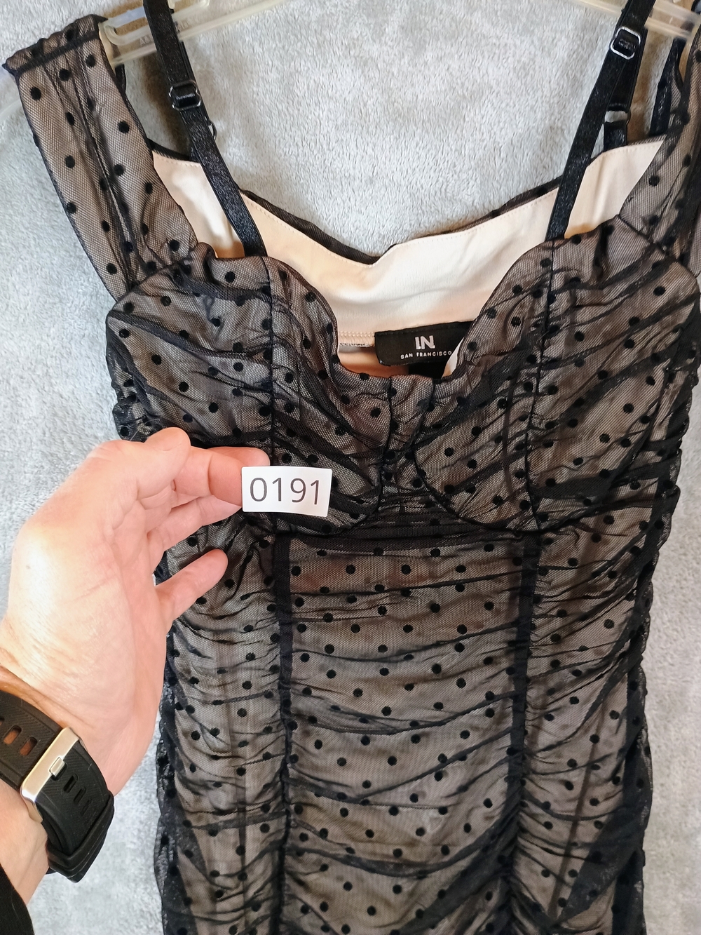 Prom/Homecoming Black Mesh Ruched Sheath Dress Small - Picture 10 of 10